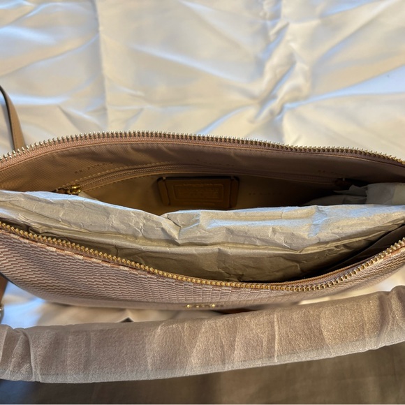 Coach Beige Checkered Shoulder Bag - Picture 4 of 4